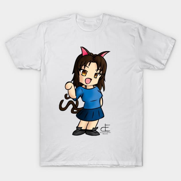 Chibi Kitty Girl T-Shirt by DustinEatonWorks